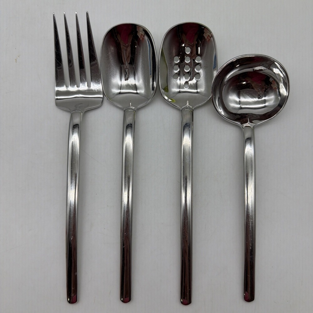 Mikasa ZENA 4 Piece Hostess Set Stainless Steel Silverware Korea